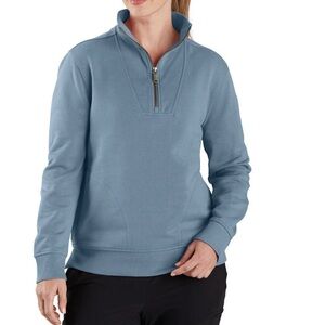 Carhartt Women's 1/4 Zip Sweater in Blue